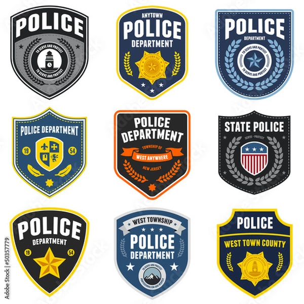 Obraz Naszywki policyjne