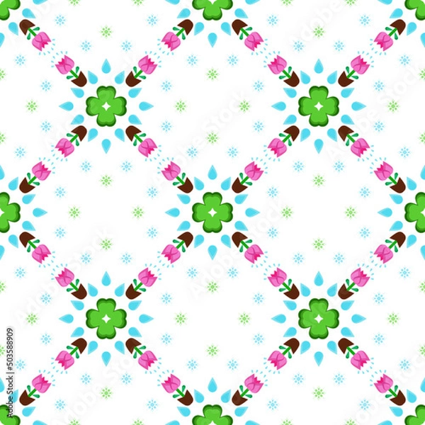 Fototapeta Geometric ethnic seamless oriental pattern traditional Design decorating background,carpet,wallpaper,clothing,wrapping,Batik,fabric,Vector fashion style. Beautiful seamless gift wrapping paper pattern