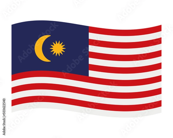 Obraz malaysian flag waving