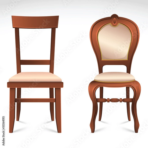 Fototapeta Two chairs in different styles