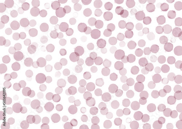 Obraz レトロ　水玉　水彩　背景