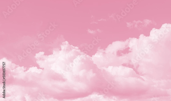 Fototapeta Beautiful pink clouds and sky. Abstract nature background.