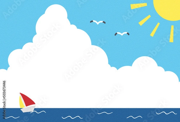 Fototapeta 背景イラスト_海の風景