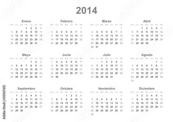 Obraz Spanish calendar