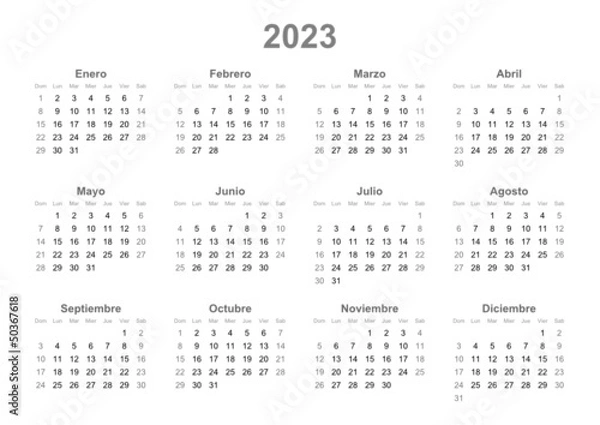 Obraz Spanish calendar