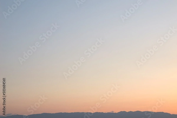 Obraz 雲一つない幻想的な夕焼け