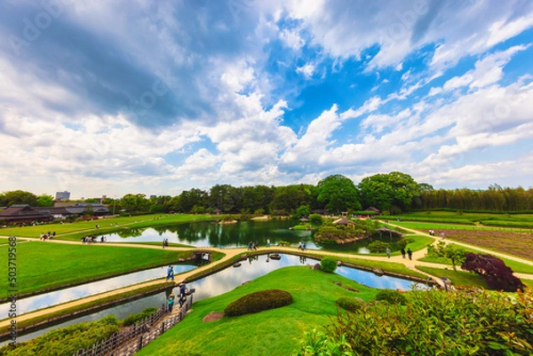 Obraz 岡山後楽園 唯心山からの眺望(岡山県岡山市北区)