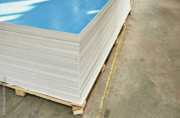 Obraz PVC sandwich panels for the production of plastic windows.