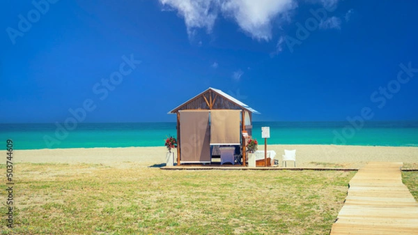 Obraz beach hut on the beach
