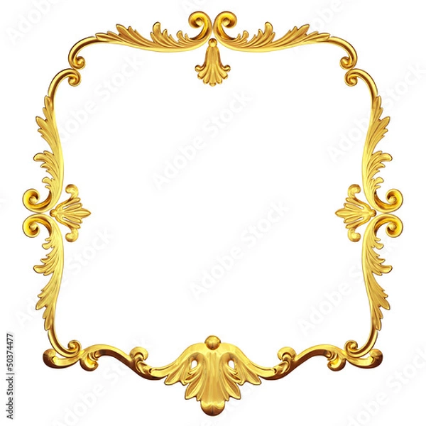 Obraz gold retro frame
