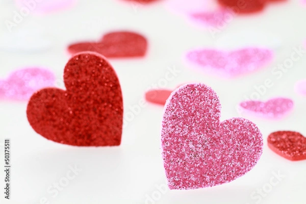 Obraz ピンクと赤のハート　バレンタイン