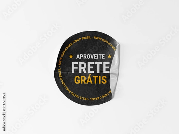 Obraz Selo Frete Grátis para trabalhos digitais isolado