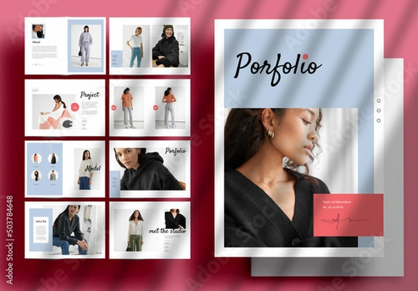 Fototapeta Portfolio Brochure Layout
