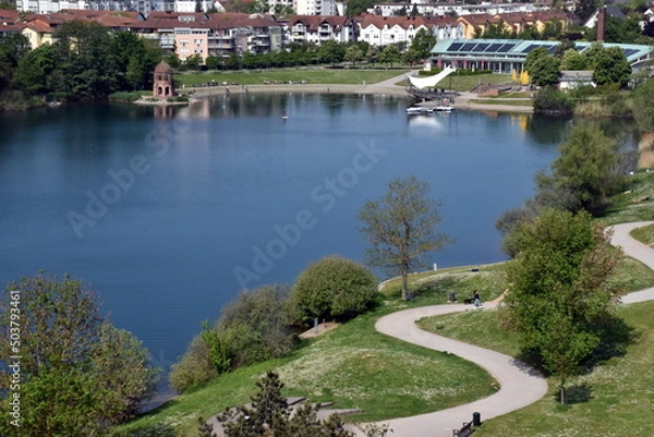 Obraz Blick auf den Seepark in Freiburg
