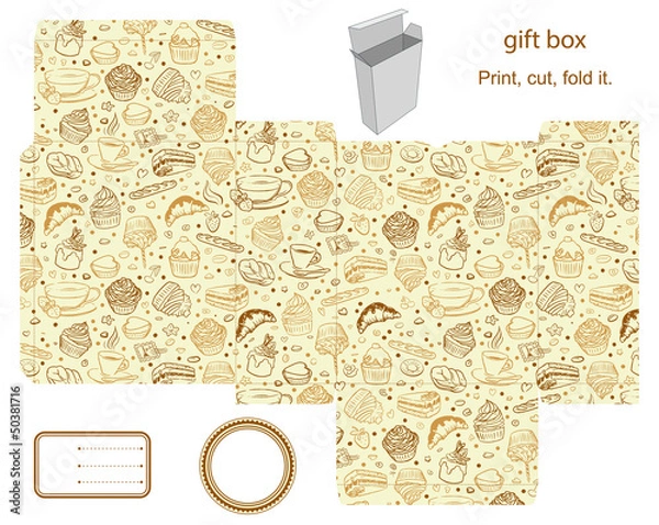 Obraz Gift box template