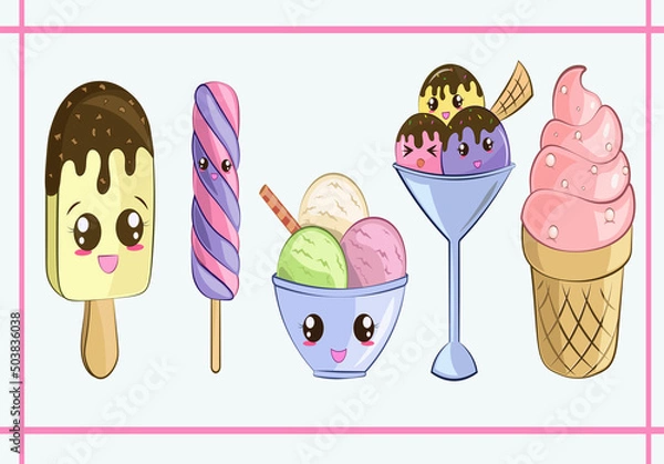 Obraz icecream clipart set
