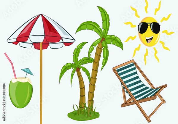 Obraz summer beach set