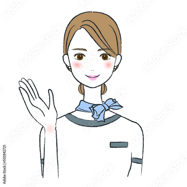 Obraz 美容アドバイザーのイラスト　エステティシャン