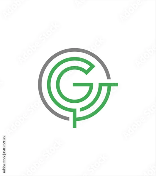 Fototapeta G letter creative modern vector logo template