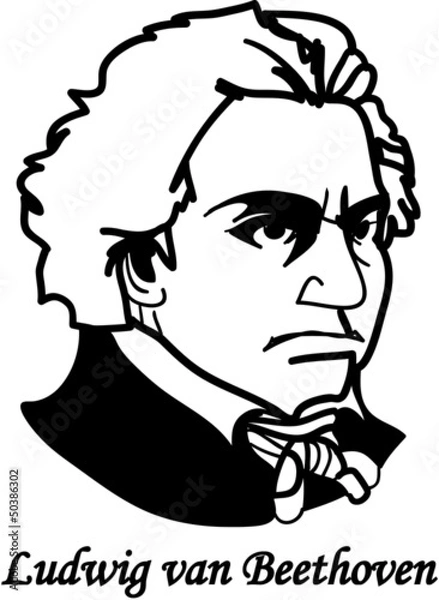 Obraz Ludvig von Beethoven (vector)