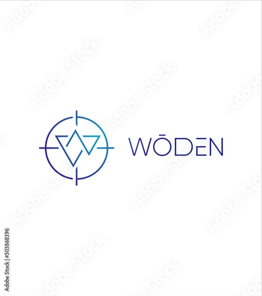 Fototapeta Woden modern creative vector logo template