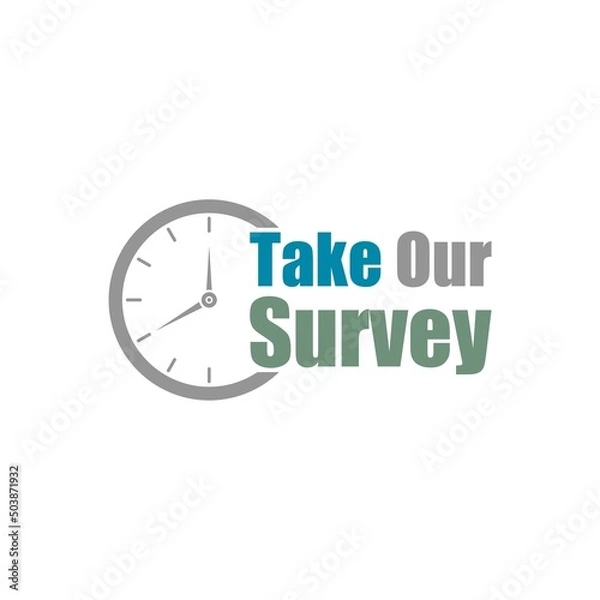 Fototapeta Take our survey icon isolated on white background