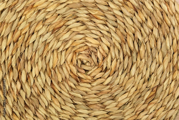 Obraz Dried Grass Straw Circular Woven Matt