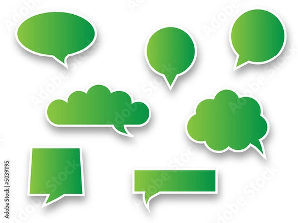 Obraz Green speech bubbles