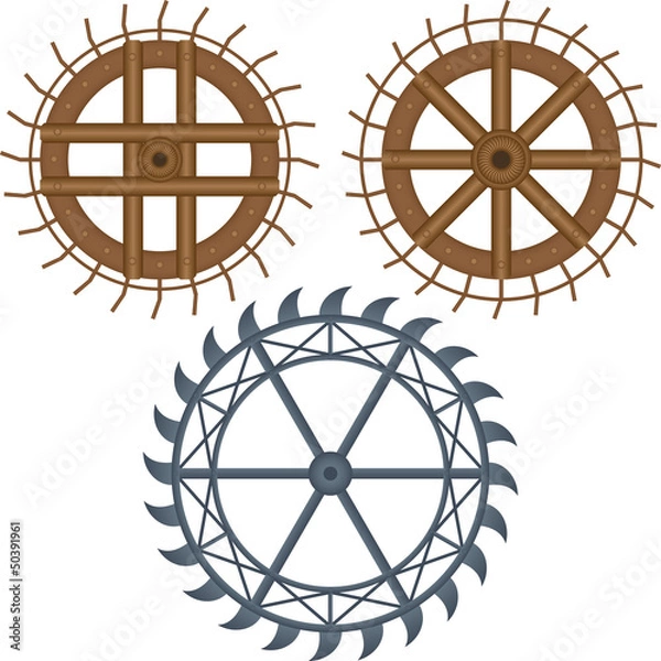 Obraz koło młyńskie