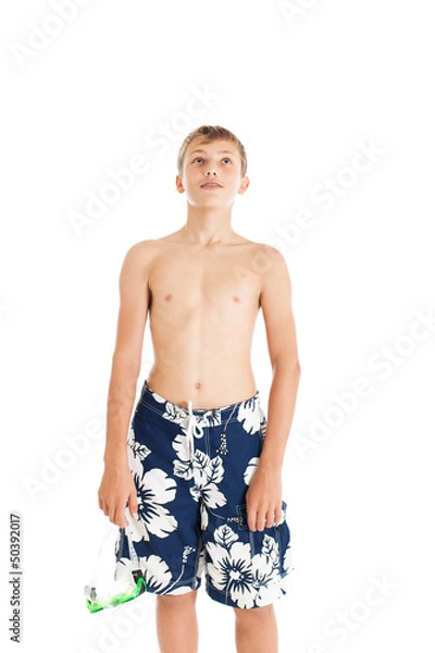 Obraz Парень  в плавках с маской
