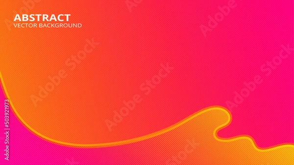 Fototapeta  vector bg abstract vector background curvy fluids dots pattern yellow, pink gradient