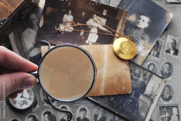 Obraz clock with  chain