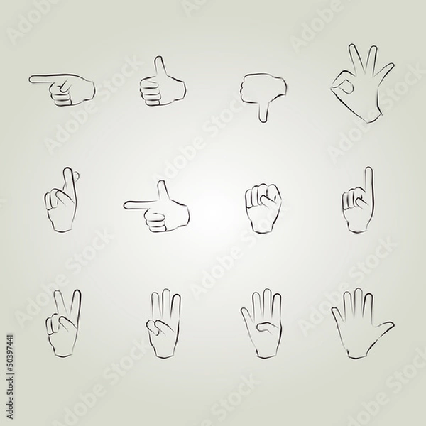 Obraz スケッチ　ジェスチャー