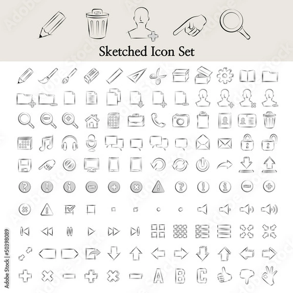 Obraz スケッチ　アイコンセット