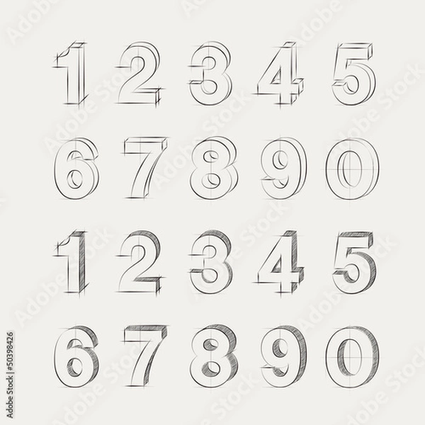 Obraz スケッチ　ナンバー　立体