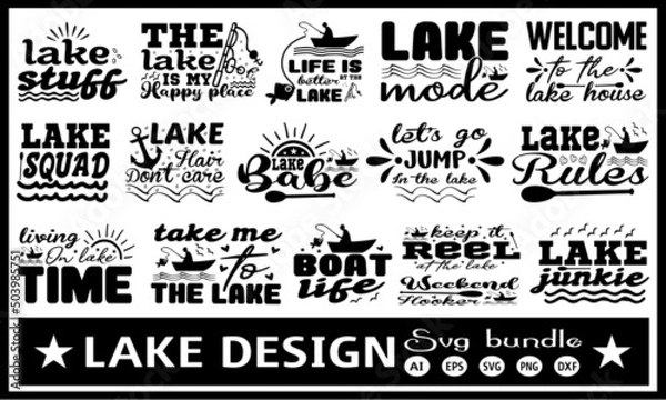Obraz Lake svg bundle