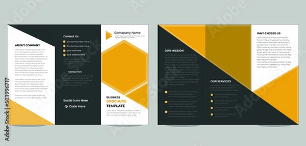 Obraz Creative business trifold brochure template Free vector