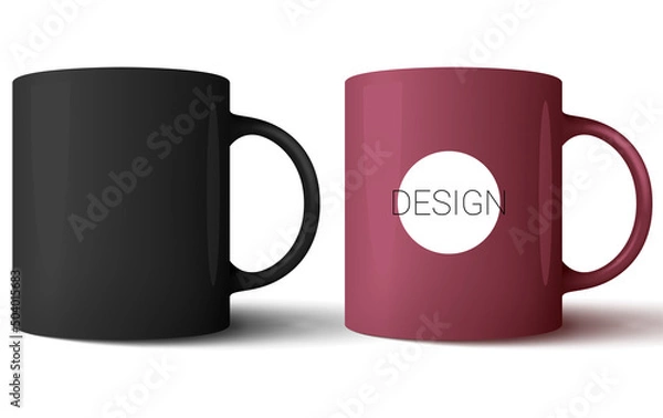 Obraz Vector mug in mesh gradient style. Editable illustration