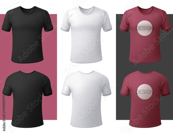 Obraz Vector t-shirts in mesh gradient style