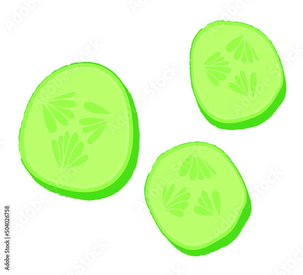 Fototapeta Векторная иллюстрация овощей для дизайна. Плоская векторная иллюстрация.Изолированный шаблон векторного значка.