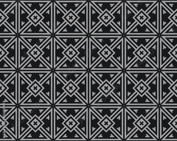 Fototapeta Illustration of seamless tile patterns