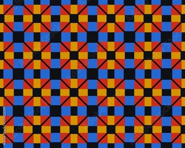 Obraz Illustration of a seamless colorful mosaic tile pattern