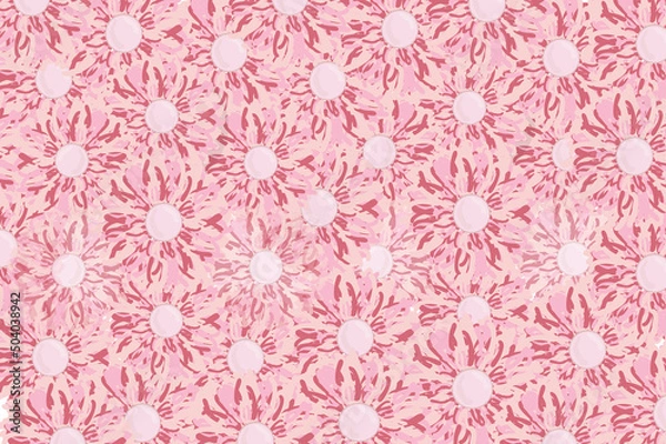 Fototapeta beautiful pink flowers on spring background pattern for fabric texture