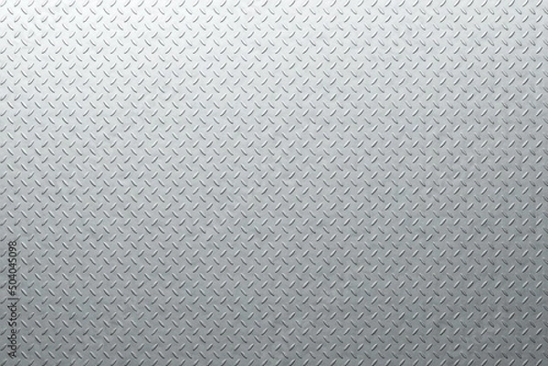 Obraz Diamond plate metal background. Brushed metallic texture. 3d rendering