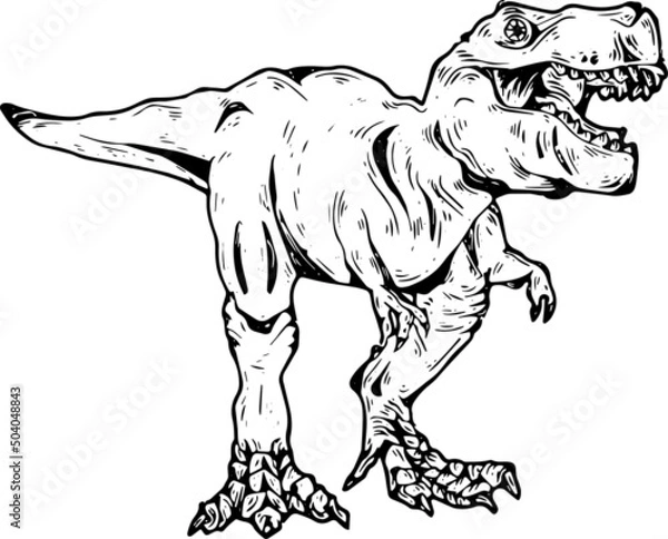 Obraz Dinosaur Rex Vector Illustration Birthday