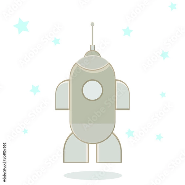 Fototapeta Vector image of a space rocket