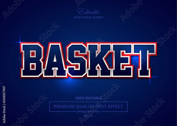Obraz BASKET VECTOR TEXT STYLE EFFECT