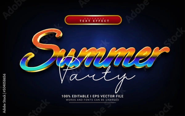 Obraz summer 3d style text effect