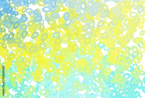 Obraz Light Green, Yellow vector template with circles.