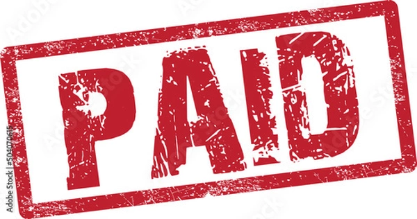 Obraz Grunge Paid Vector Stamp